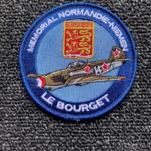 Patch rond "Mémorial Normandie-Niemen Yak9" (Couleur brodé)